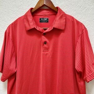 Ben Hogan Performance Mens Golf Polo Shirt Red‎ Stripe Size M